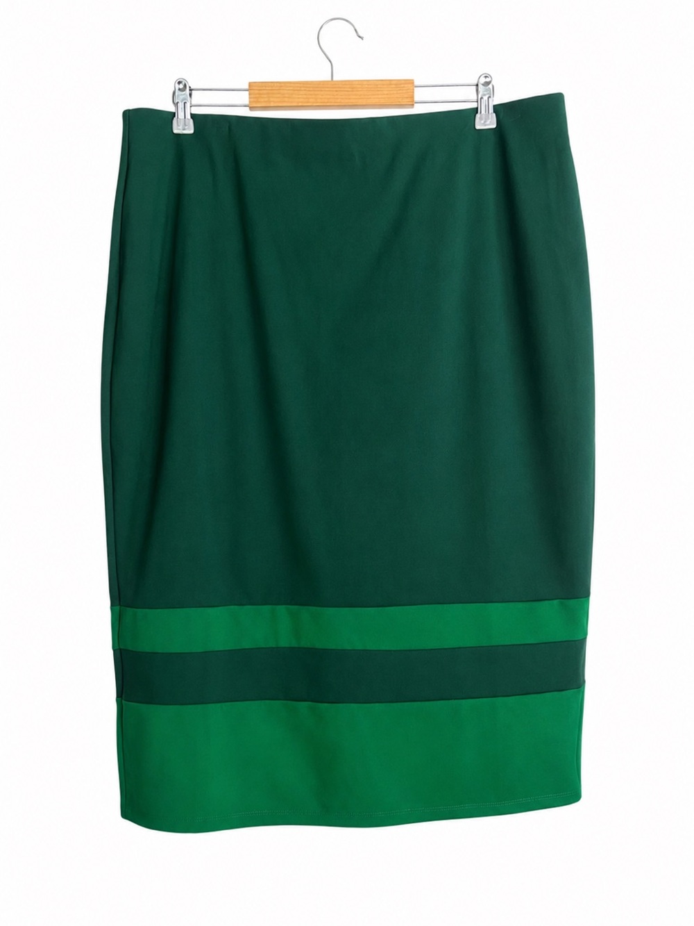 Eloquii Green Colorblock Pencil Skirt Size 20 Career Office Midi Plus Size